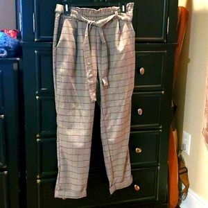 Ivy + Main Tilly's Paperbag Waist Plaid Pants